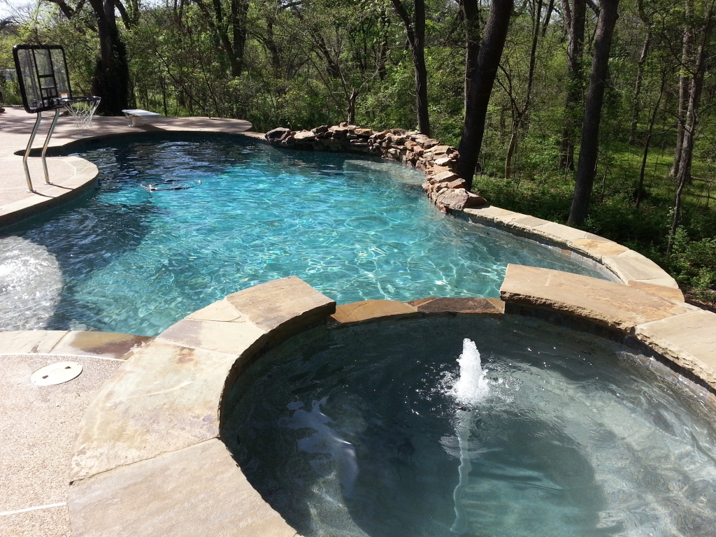 A completed King Pools backyard